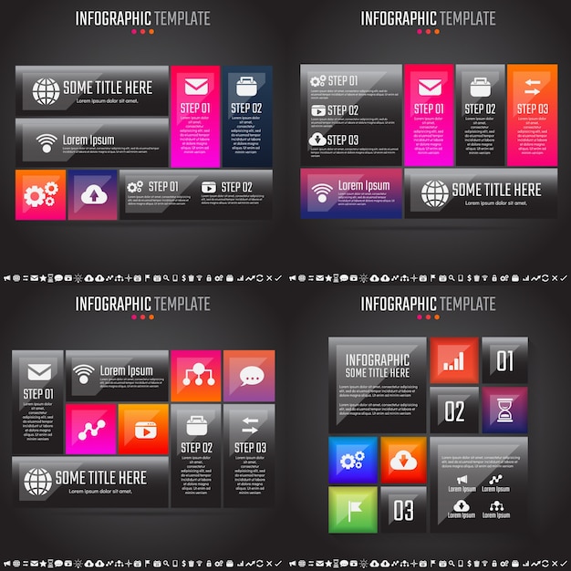 Gratis vector infographics design template