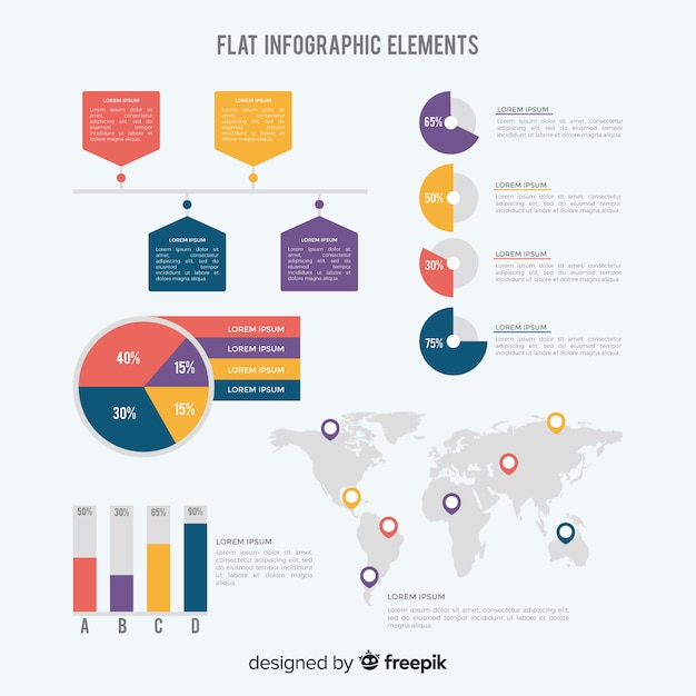 Infographics elementen sjabloon