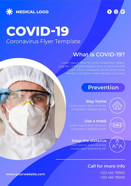 Informatieve coronavirus-flyer