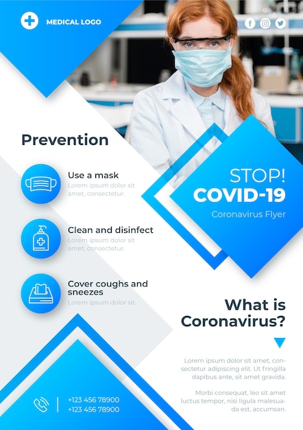 Informatieve coronavirus-flyer