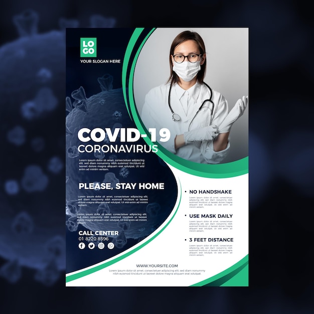 Informatieve coronavirus-flyer