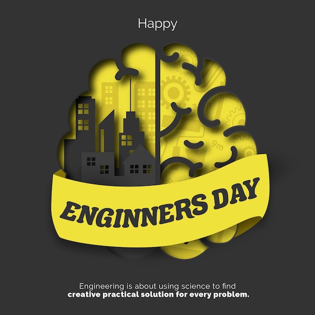 Gratis vector ingenieursdag concept