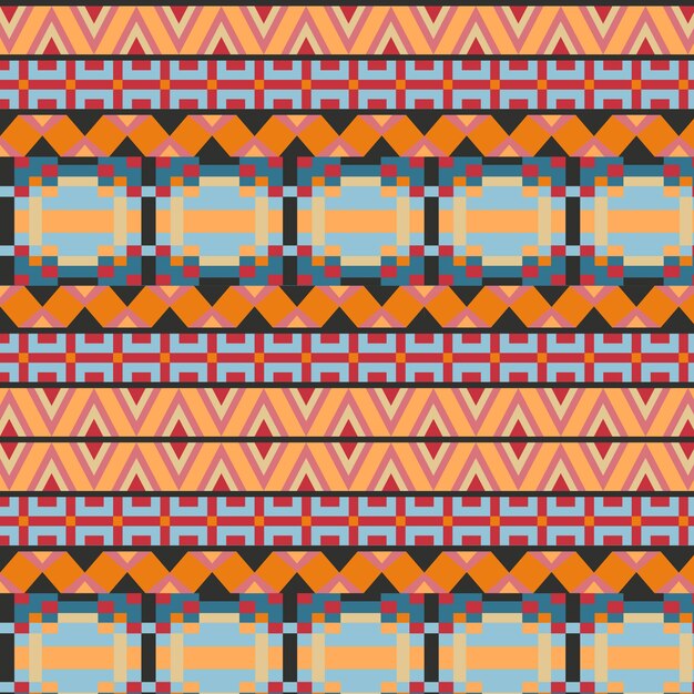 Inheems Amerikaans patroon met plat ontwerp