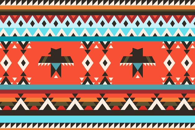 Inheems Amerikaans patroon met plat ontwerp