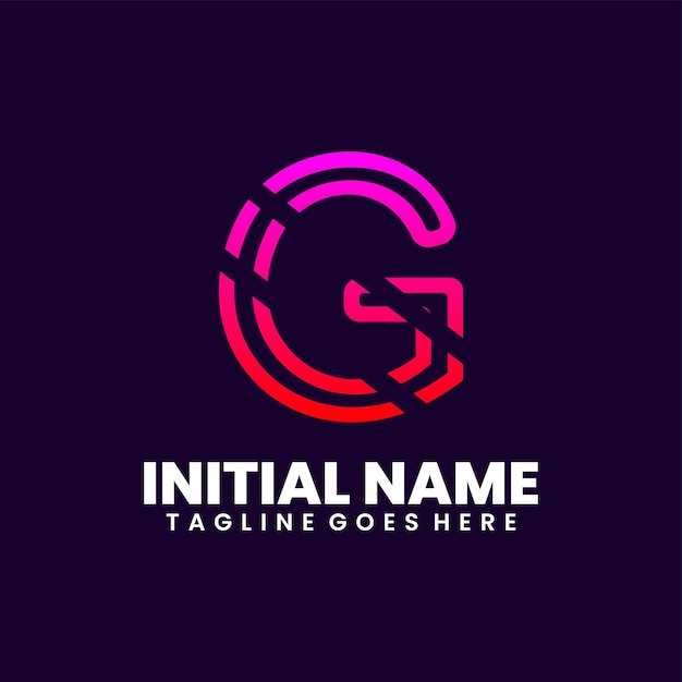 Gratis vector initiële naam kleurrijk logo-ontwerp