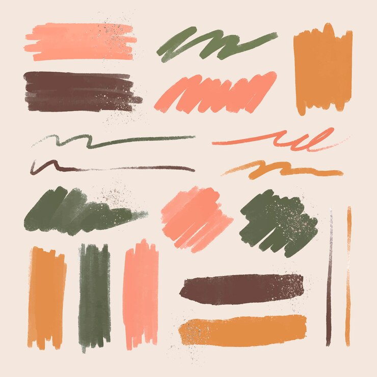 Gratis Vector inkt penseelstreek element vector set met glitter