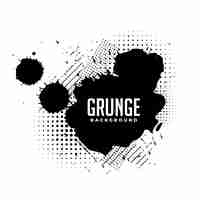 Gratis vector inkt splatter grunge textuur met halftoon effect