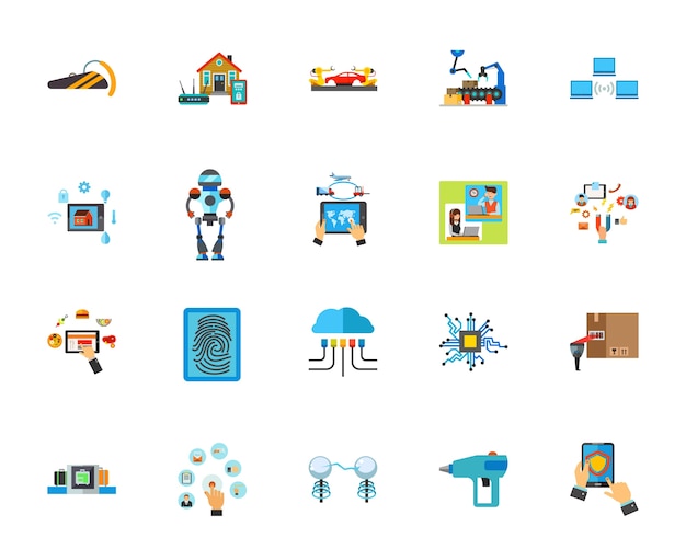 Innovatieve technologie icon set