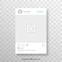 Gratis vector instagram-bericht met transparante achtergrond