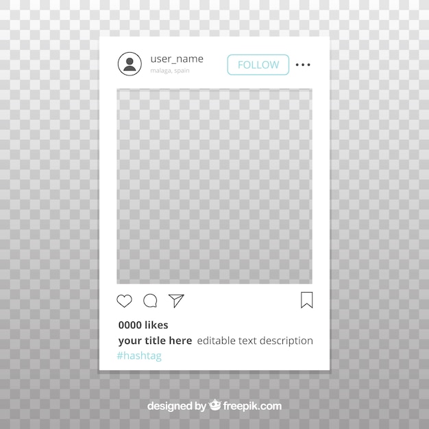 Instagram-bericht met transparante achtergrond