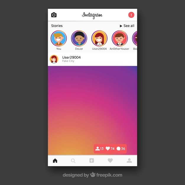 Instagram frame met contacten