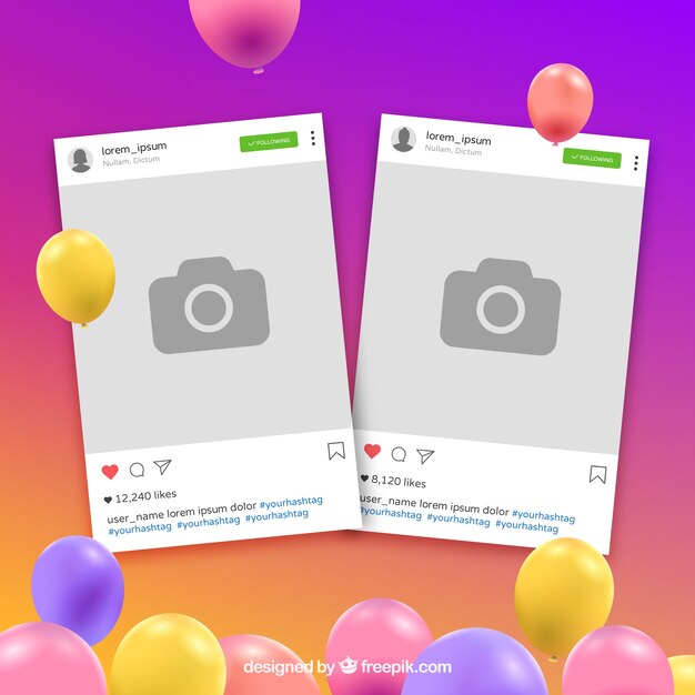 Instagram kleurrijk frame