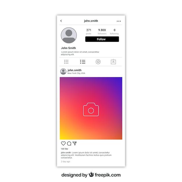 Instagram-post met een doorzichtige achtergrond