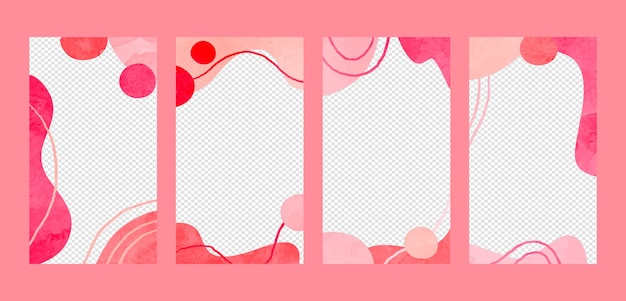 Gratis vector instagram verhaal achtergrond set