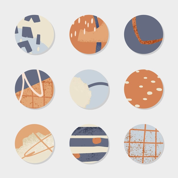 Instagram verhalen collectie icoon ontwerp