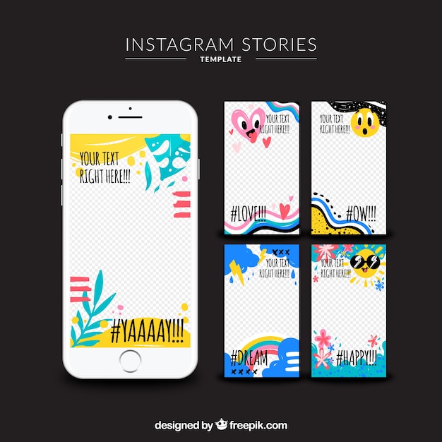 Gratis vector instagram verhalen sjabloon