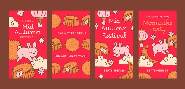 Instagram-verhalencollectie voor de viering van het Chinese middenherfstfestival