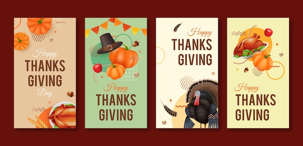 Instagram-verhalencollectie voor thanksgiving-viering