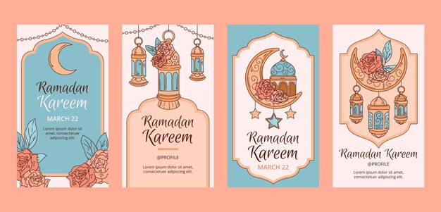 Instagram-verhalenverzameling voor islamitische ramadan-viering