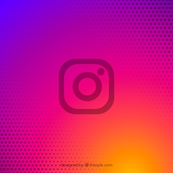 Instagramachtergrond in gradiëntkleuren Gratis Vector