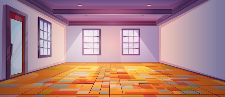 Gratis Vector interieurontwerp van een lege kamer