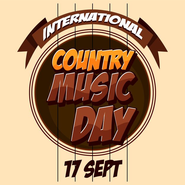 Internationaal posterontwerp voor countrymuziek