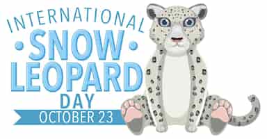 Gratis vector internationaal snow leopard-logoconcept