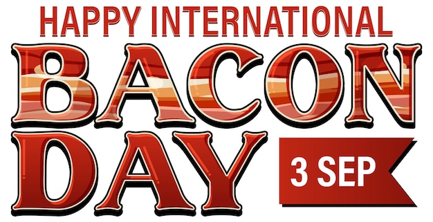 Gratis vector internationale bacondag-logobanner