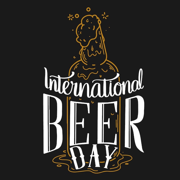 Internationale bierdag belettering