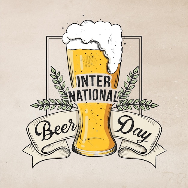 Internationale bierdag belettering