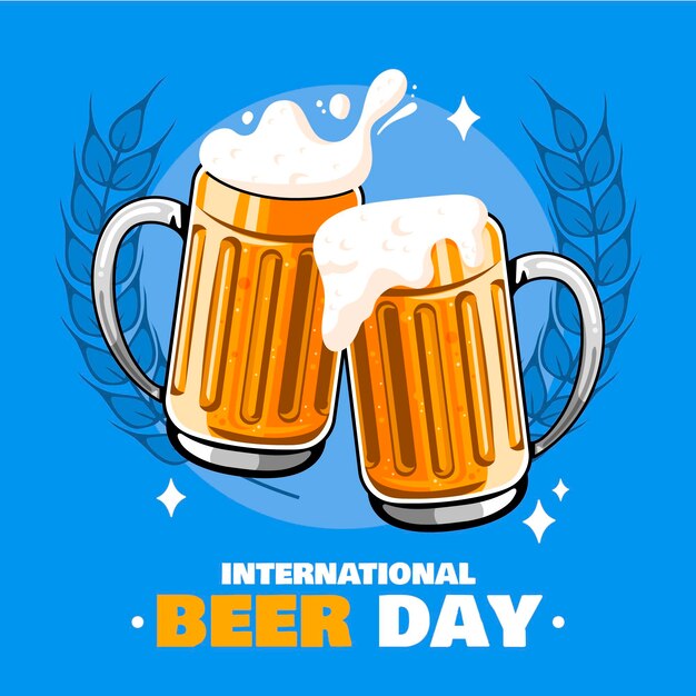 Internationale bierdag illustratie