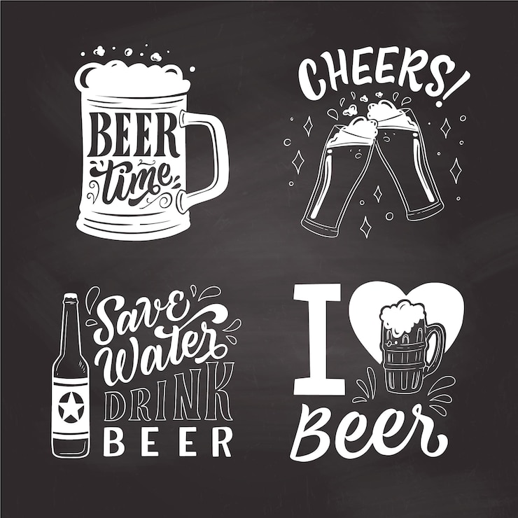 Gratis Vector internationale bierdagbadges