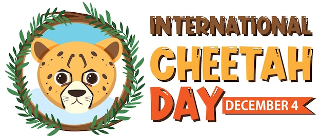 Internationale cheetah dag poster of banner ontwerp