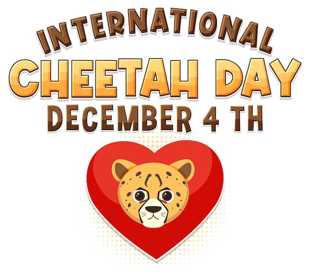 Internationale cheetah dag poster of banner ontwerp