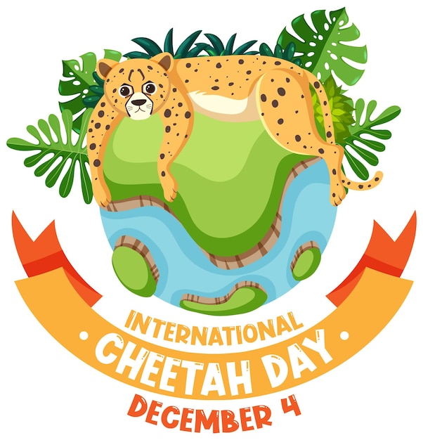 Internationale cheetah dag poster of banner ontwerp