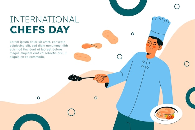 Gratis vector internationale chefs dag bestemmingspagina