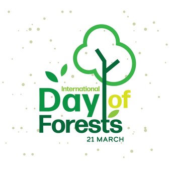 Internationale dag van de bossen logo ontwerpsjabloon