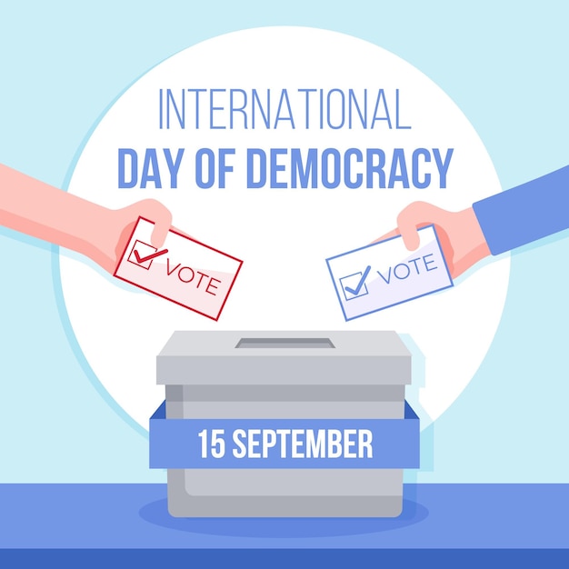 Gratis vector internationale dag van de democratie concept