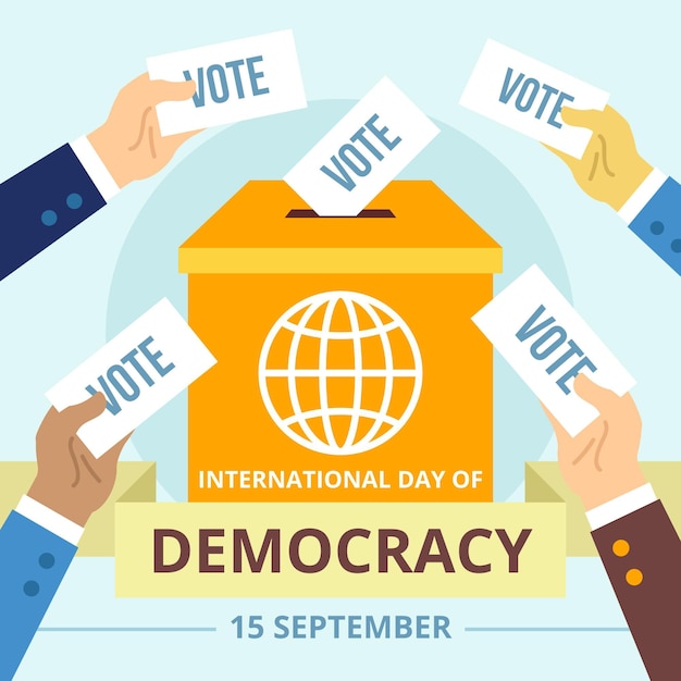 Gratis vector internationale dag van de democratie illustratie