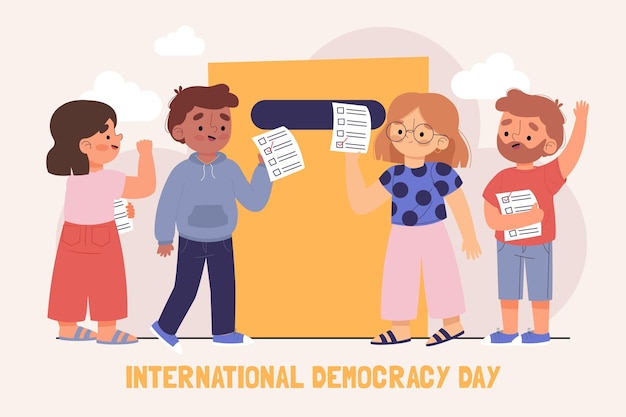 Internationale dag van de democratie illustratie