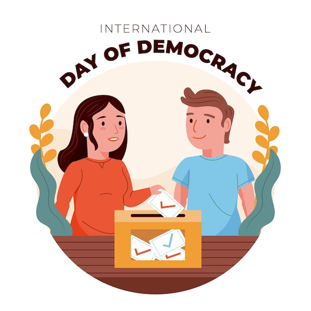Gratis vector internationale dag van de democratie