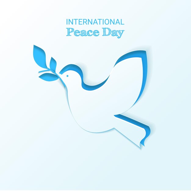 Internationale dag van de vrede in papierstijl