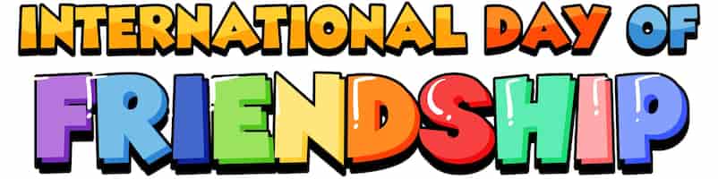 Gratis vector internationale dag van de vriendschap logo banner