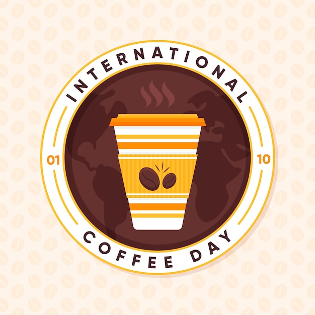 Internationale dag van koffie illustratie