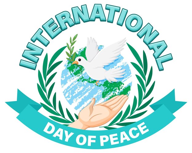 Internationale dag van vrede bannerontwerp