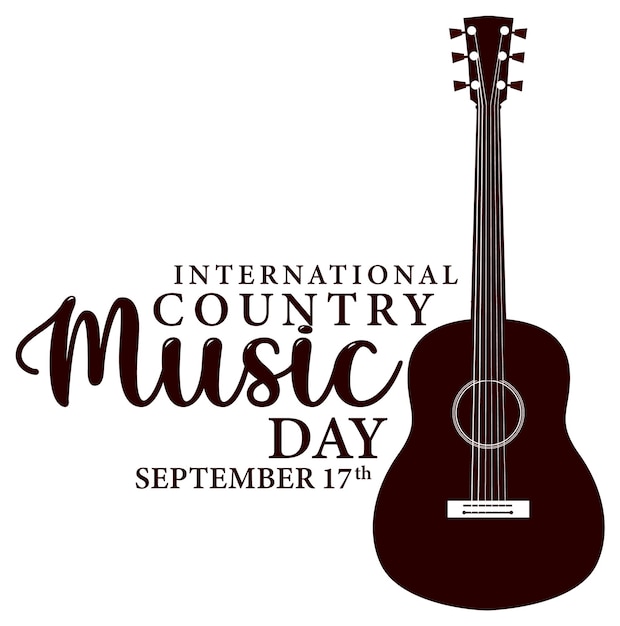 Gratis vector internationale dag voor countrymuziek