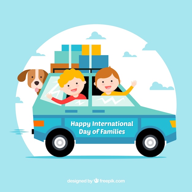 Gratis vector internationale familiedag achtergrond