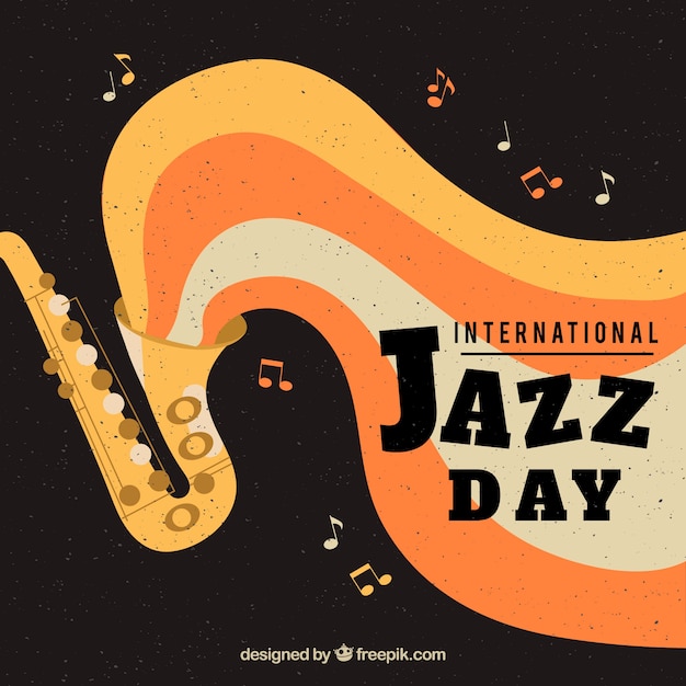 Internationale jazzdag vlakke achtergrond