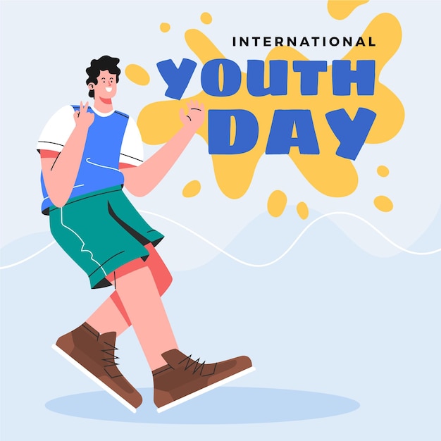 Internationale jeugddag illustratie