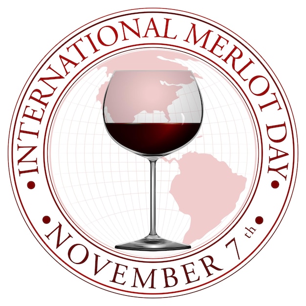 Gratis vector internationale merlot dag banner ontwerp